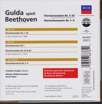 12CD/Dobozkészlet Ludwig van Beethoven: Klaviersonaten Nr. 1–32 (Gesamtaufnahme), Klavierkonzerte Nr. 1–5 LTD