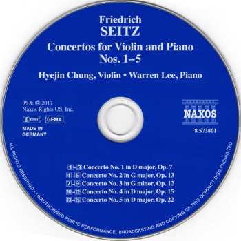 CD Hyejin Chung: Concertos for Violin and Piano Nos. 1-5