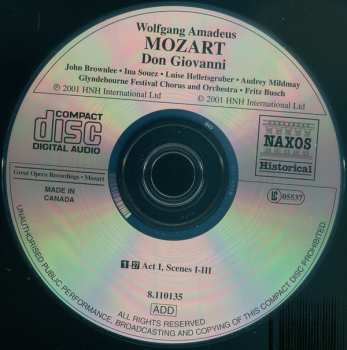 3CD Wolfgang Amadeus Mozart: Don Giovanni