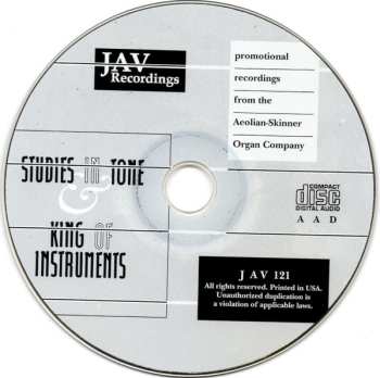 CD G. Donald Harrison: Studies In Tone & King Of Instruments - Reissues Of Promotional Recordings From The Aeoliean-Skinner Organ Company Narrated By G. Donald Harrison