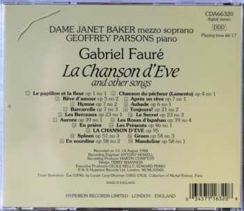 CD Gabriel Fauré: La Chanson D'Ève And Other Songs