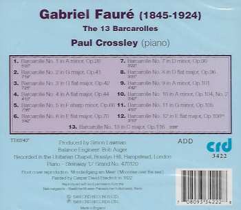 CD Gabriel Fauré: The 13 Barcarolles