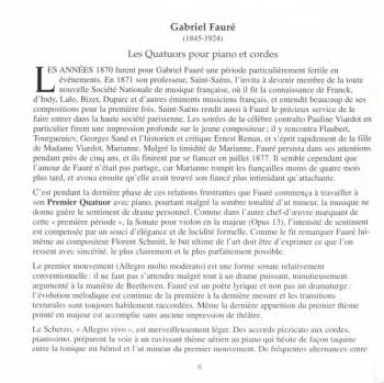 CD Gabriel Fauré: Piano Quartets (No.1 In C Minor, Op 15 / No.2 In G Minor, Op 45)