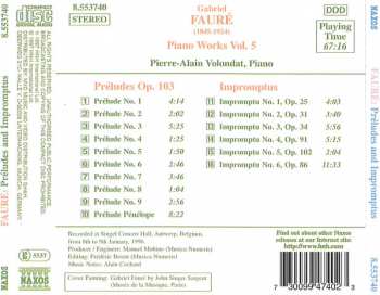 CD Gabriel Fauré: Piano Works Vol. 5
