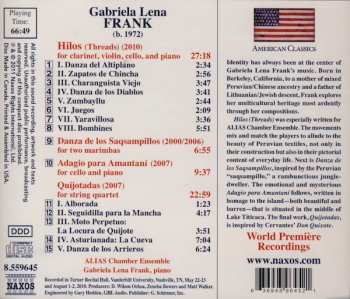 CD Gabriela Lena Frank: Hilos (Threads) / Danza De Los Saqsampillos / Adagio Para Amantaní / Quijotadas