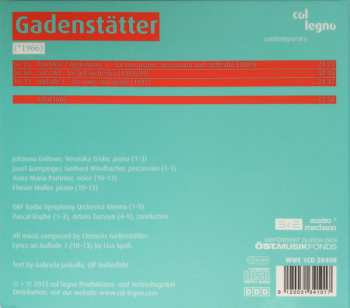 CD Clemens Gadenstätter: Portrait (» Dann Glutrote Sonne«)