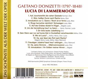 CD Dietrich Fischer-Dieskau: Lucia Di Lammermoor - Großer Querschnitt In Deutscher Sprache