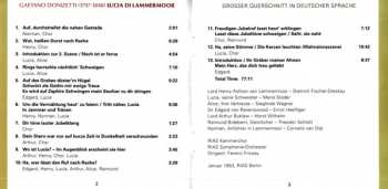 CD Dietrich Fischer-Dieskau: Lucia Di Lammermoor - Großer Querschnitt In Deutscher Sprache