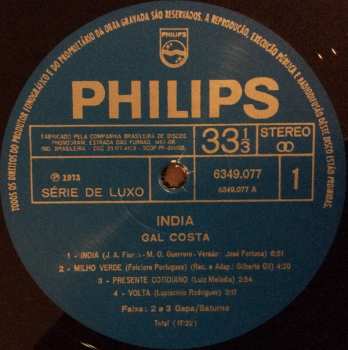 LP Gal Costa: Índia