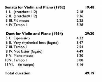 CD Galina Ustvolskaya: Complete Works For Violin And Piano