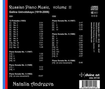 2CD Galina Ustvolskaya: Russian Piano Music Vol. 11: Piano Sonatas 1-6, Preludes 1-12