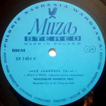 LP Humphrey Lyttelton And His Band: Jazz Jamboree '76 Vol.1