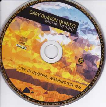CD Pat Metheny: Live In Olympia, Washington 1976