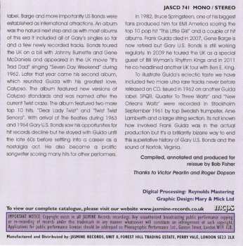 2CD Gary U.S. Bonds: Dance 'Til A Quarter To Three: The First Two Albums & Greatest Hits 1960-1962