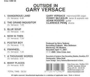 CD Gary Versace: Outside In