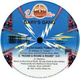 LP Gary's Gang: Keep On Dancin' / Let's Lovedance Tonight / Round & Round & Round