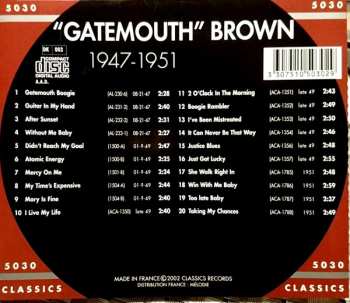 CD Clarence "Gatemouth" Brown: The Chronological "Gatemouth" Brown 1947-1951