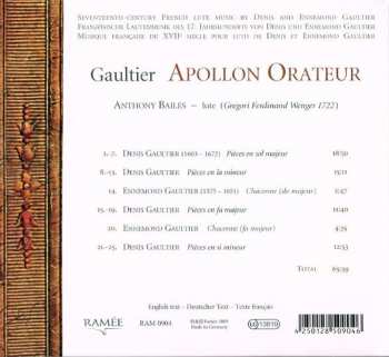 CD Denis Gaultier: Apollon Orateur