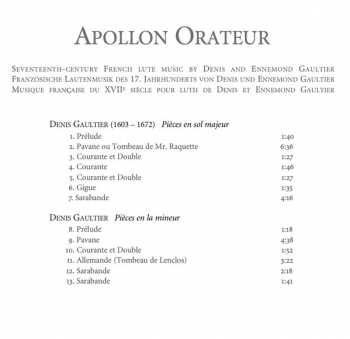 CD Denis Gaultier: Apollon Orateur