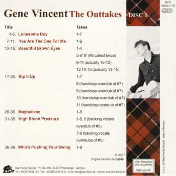 6CD/Dobozkészlet Gene Vincent: The Outtakes