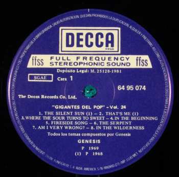 LP Genesis: Gigantes Del Pop Vol. 24