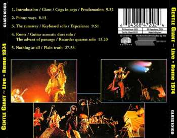 CD Gentle Giant: Live Rome 1974