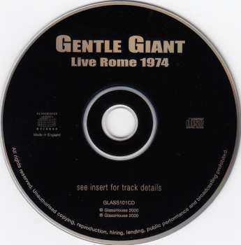 CD Gentle Giant: Live Rome 1974