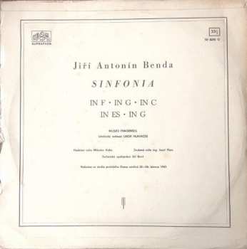 LP Georg Anton Benda: Sinfonia (76 1)