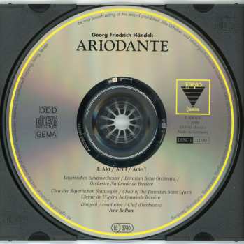 3CD/Dobozkészlet Georg Friedrich Händel: Ariodante