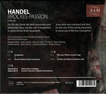 3CD/Dobozkészlet Georg Friedrich Händel: Brockes-Passion