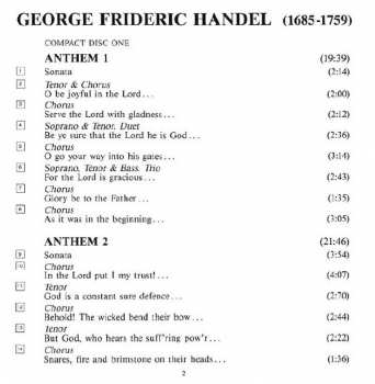 4CD/Dobozkészlet Georg Friedrich Händel: Chandos Anthems (Complete)