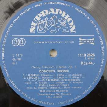 LP Prague Chamber Orchestra: Concerti Grossi, Op.3