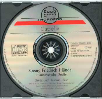 CD Georg Friedrich Händel: Hannoversche Duette