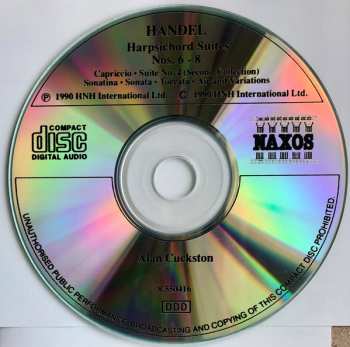 CD Georg Friedrich Händel: Harpsichord Suites Nos. 6-8