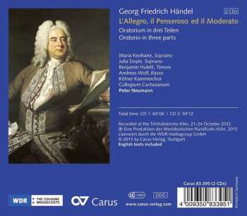 2CD Georg Friedrich Händel: L'Allegro, Il Penseroso Ed Il Moderato