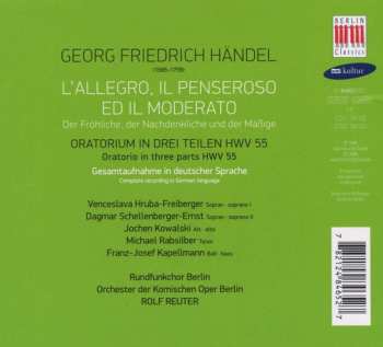 2CD Georg Friedrich Händel: L'Allegro, Il Penseroso Ed Il Moderato
