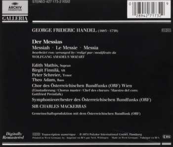 2CD Wolfgang Amadeus Mozart: Der Messias = Messiah