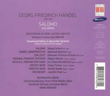 3CD/Dobozkészlet Georg Friedrich Händel: Salomo = Solomon