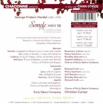 3CD/Dobozkészlet Georg Friedrich Händel: Semele