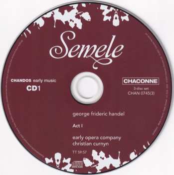 3CD/Dobozkészlet Georg Friedrich Händel: Semele