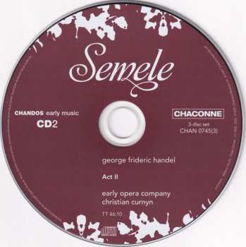 3CD/Dobozkészlet Georg Friedrich Händel: Semele
