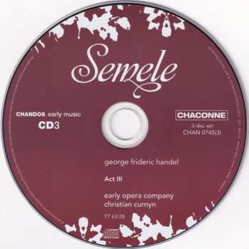 3CD/Dobozkészlet Georg Friedrich Händel: Semele