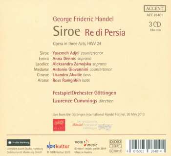 3CD Georg Friedrich Händel: Siroe DIGI