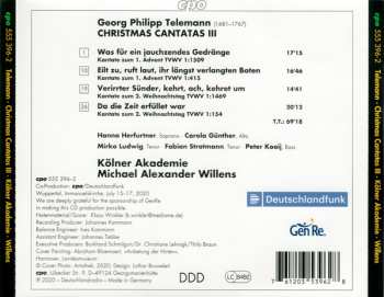 CD Georg Philipp Telemann: Christmas Cantatas III