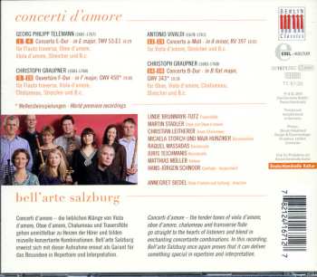 CD Antonio Vivaldi: Concerti D'amore Telemann Graupner Vivaldi