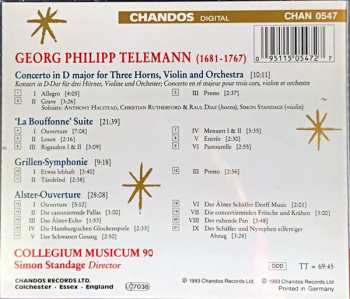 CD Georg Philipp Telemann: Concerto In D Major For Three Horns, Violin And Orchestra