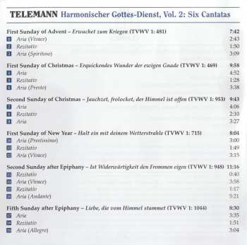 CD Georg Philipp Telemann: Harmonischer Gottes-Dienst, Vol. 2: The Cantatas For Middle Voice, Violin And Basso Continuo I