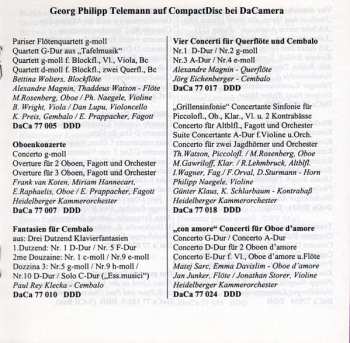 CD Georg Philipp Telemann: Konzerte & Konzertante Sinfonien