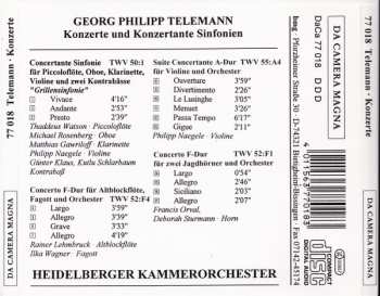 CD Georg Philipp Telemann: Konzerte & Konzertante Sinfonien