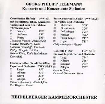 CD Georg Philipp Telemann: Konzerte & Konzertante Sinfonien
